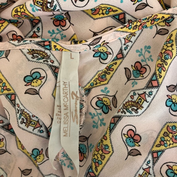 Melissa McCarthy Seven7 Pink Printed kimono Duster Large Floral - Picture 9 of 10